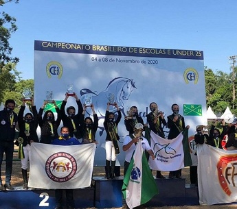 <b>Equipe FEERJ - VICE CAMPEÃ Brasileira por equipe série Principal - Campeonato Brasileiro de Escolas 2020</b>